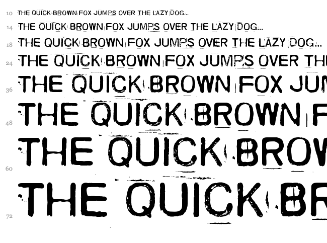 Skriik! Electro-mechanical machine font waterfall